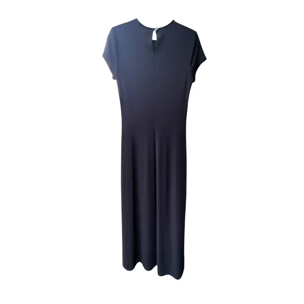 Ann Taylor black Short Sleeve Maxi Dress Keyhole Back Rayon‎ Blend Size 6 - Image 3