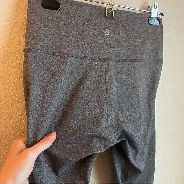 Lululemon Wunder Under Crop (Hi-Rise) *Luxtreme 21" Heathered Black - Image 8