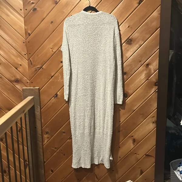 Merona off white chunky knit super long trench cardigan - Image 5