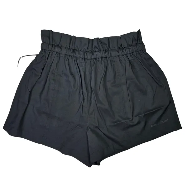 Girlfriend‎ Collective Black Cora Pocket Shorts Paperbag Waist Cargo M - Image 3
