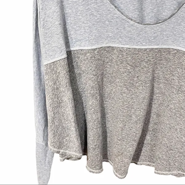 Free People Medium Blue Cloud Nine Long Sleeve Flowy Loose‎ Fitting Tee - Image 3