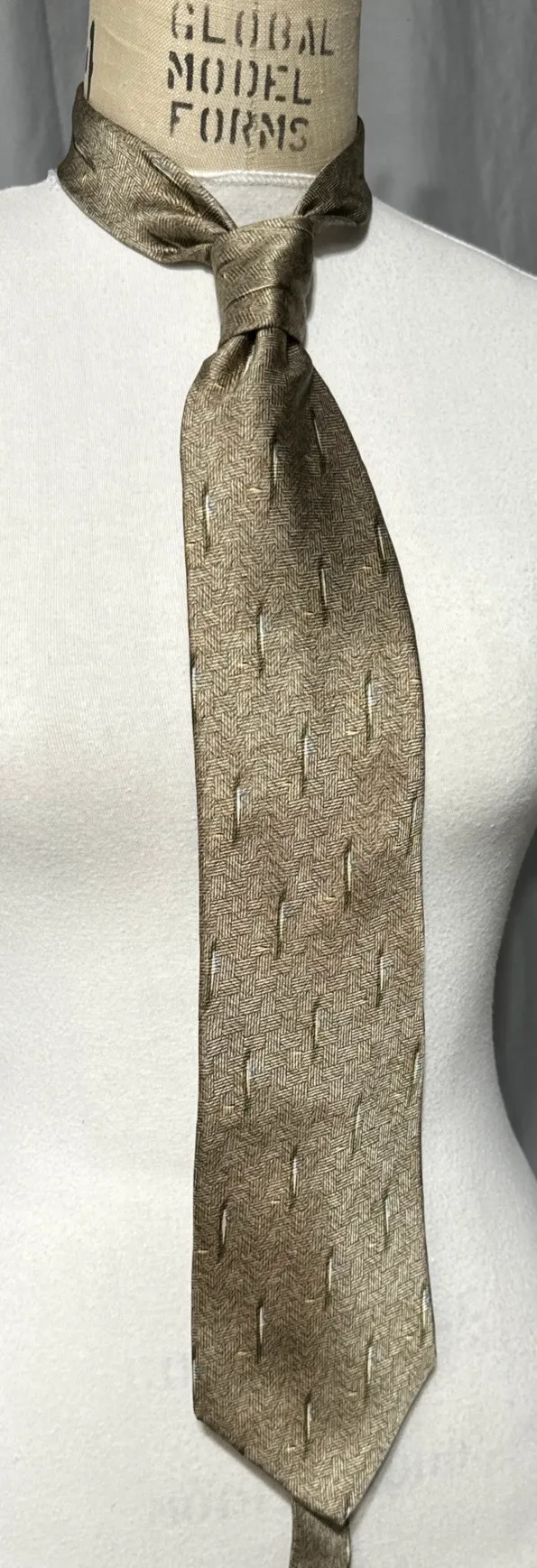 Bill Blass Tie Black Label Abstract Silk Vintage Green Art Deco Design Office - Image 4