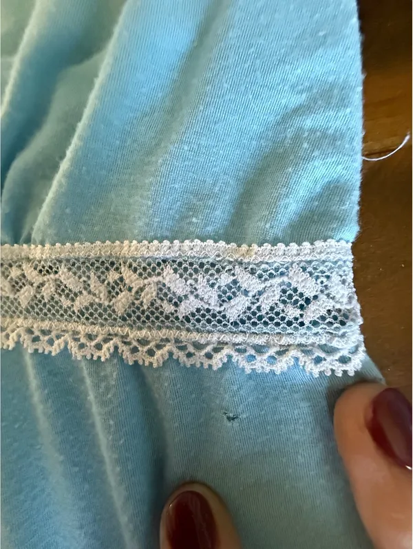 Victoria's Secret Angel Light Blue Lace Trim Slip Dress Size M - Image 7