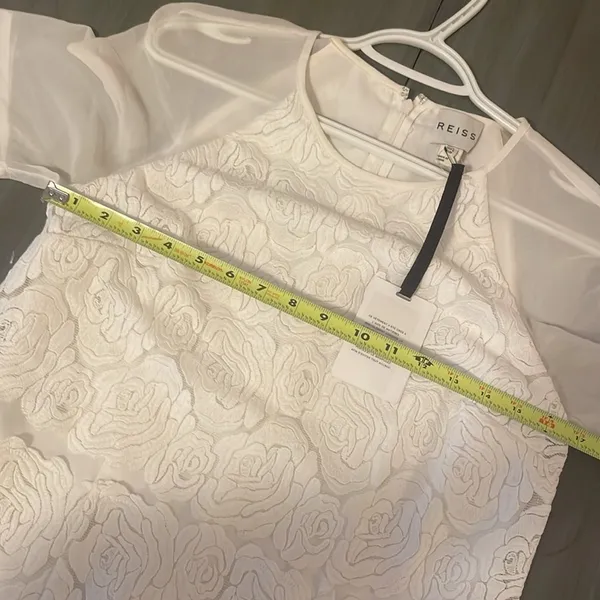 Reiss White Rosette Printed Calla Dress NWT - Image 7