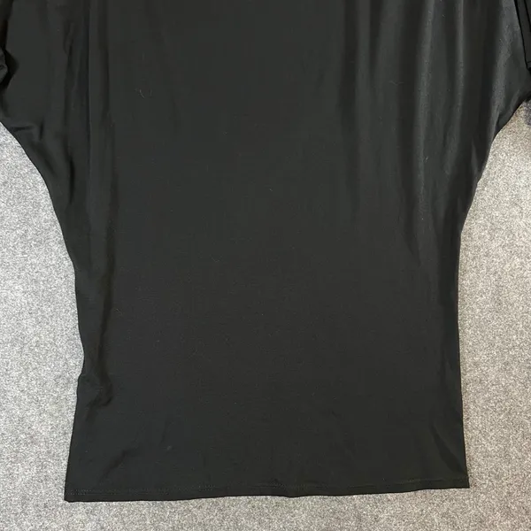Free People Beach Black Dolman Batwing Sleeve Boat Neck Tunic Top Medium - Image 10
