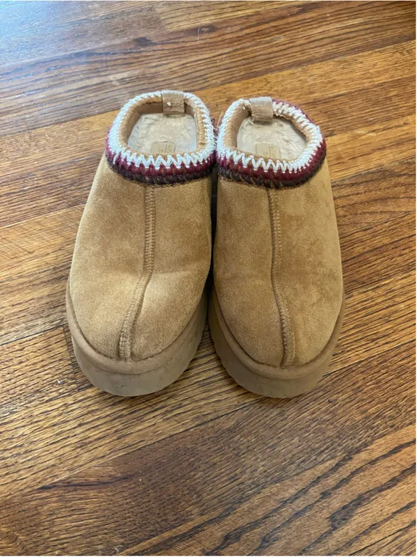 Altar’d State Cloud Tan Faux Fur Lined Clog Slippers Platform Cozy Après-Ski 7M - Image 3