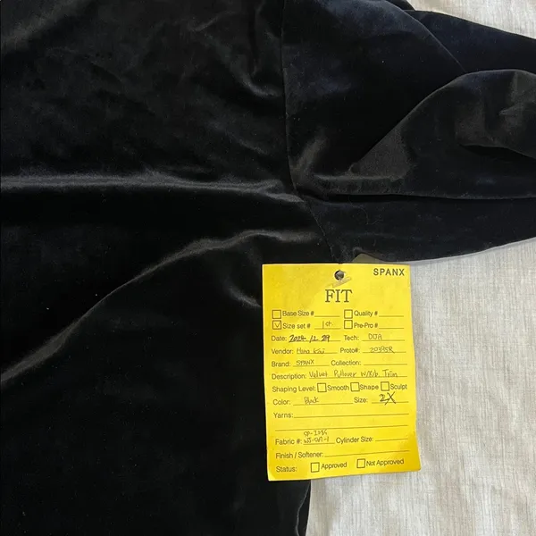 NWOT Spanx‎ Half Zip Pullover Sweatshirt Black Velvet Preppy Travel Womens 2X - Image 7