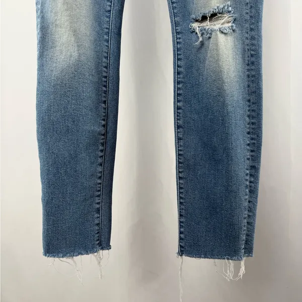 MOTHER Looker Ankle Fray Skinny Jeans in Love Gun Blue Size‎ 25 - Image 6