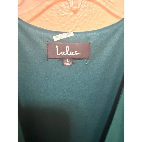 Lulus Teal Green Long Sleeve Wrap Maxi‎ Dress Size Small READ - Image 6