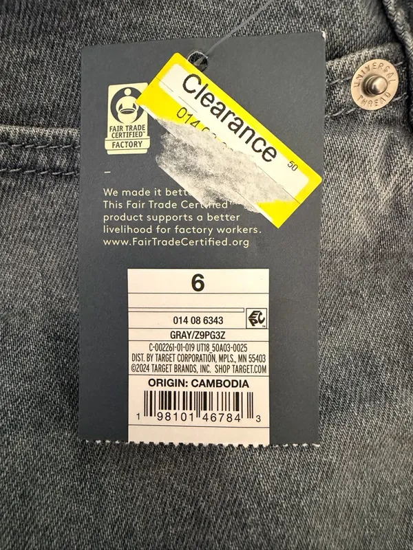 Universal Thread Denim Maxi Skirt Front Slit Size 6 NWT - Image 4