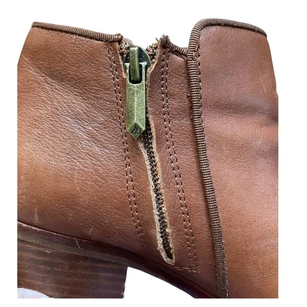 Sam Edelman Petty Leather side zip ankle bootie women’s‎ size 7 brown - Image 10