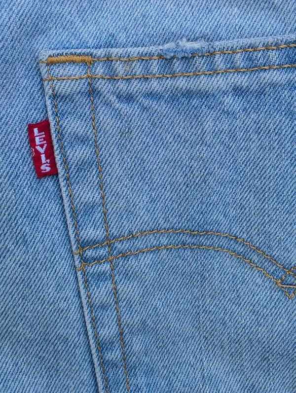 Levis Premium Womens XL Straight Jeans 28 Linen Blue Mid Rise Baggy Loose - Image 15