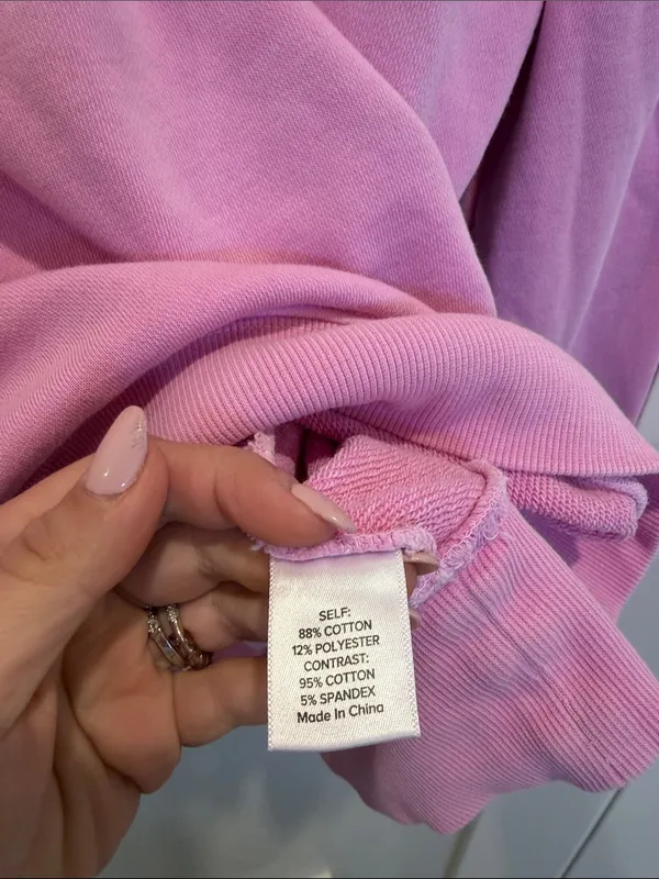 Evereve‎ Pink Button-Front Henley Sweatshirt Size M - Image 5