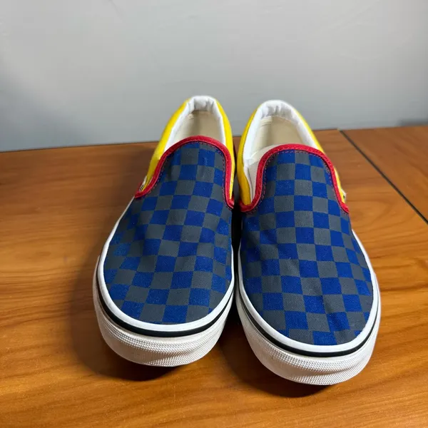 Vans Classic Slip On Canvas Sneaker Shoe Checkerboard Colorblock Retro‎ W6 - Image 2