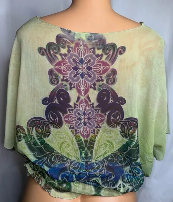 Tye dye blouse Green Size L - Image 4