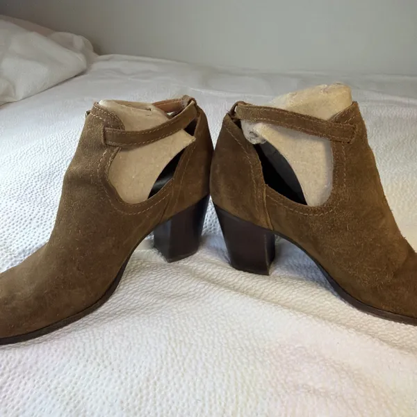 Frye Margaret Bootie Brown Suede Block Heeled Shootie Shoes Womens Size 8 - Image 3