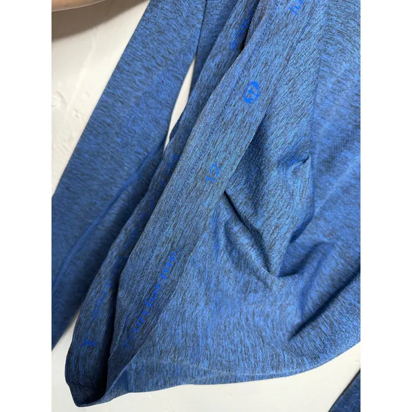 Lululemon heathered blue Swiftly Tech long-sleeve running shirt Size 12 - Image 2