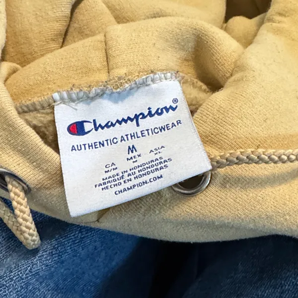 Champion Yellow Vanderbilt Pullover Hoodie with Navy Lettering - Image 2
