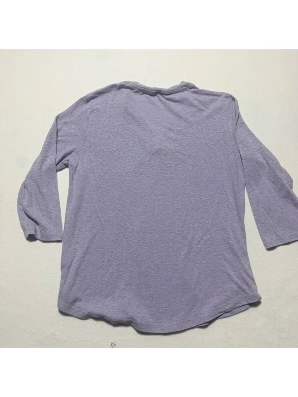 Orvis Women’s Small Heathered Lavender 3/4 Sleeve V-Neck Tunic Top - Image 6