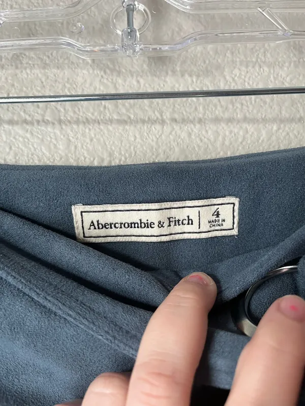 Abercrombie & Fitch Slate Blue Wrap Skirt with Grommet Detail - Image 2