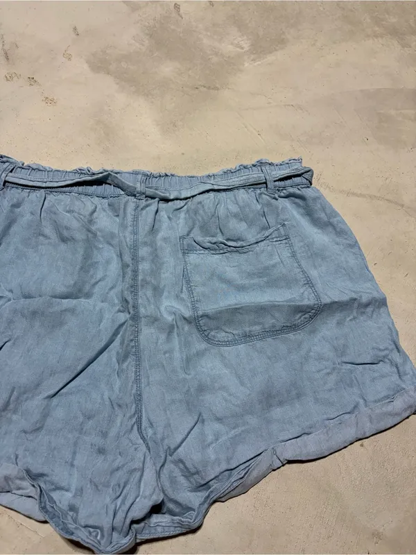 Aerie Light Blue Women's belted Shorts XL - Image 10