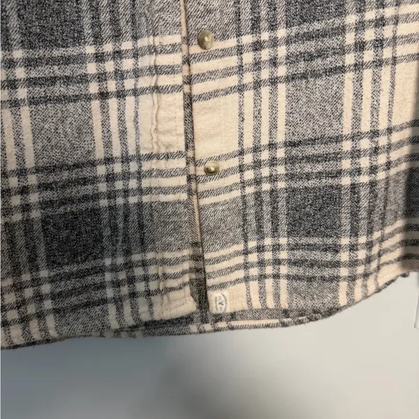 🤍 American Eagle Plaid Flannel Shirt – Slim Fit | Size L 100% Cotton - Image 4