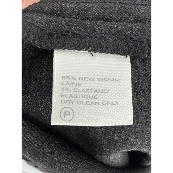 Lafayette‎ 148 New York Dress Pants 2 Charcoal Grey Wool High Waist Straight Leg - Image 8