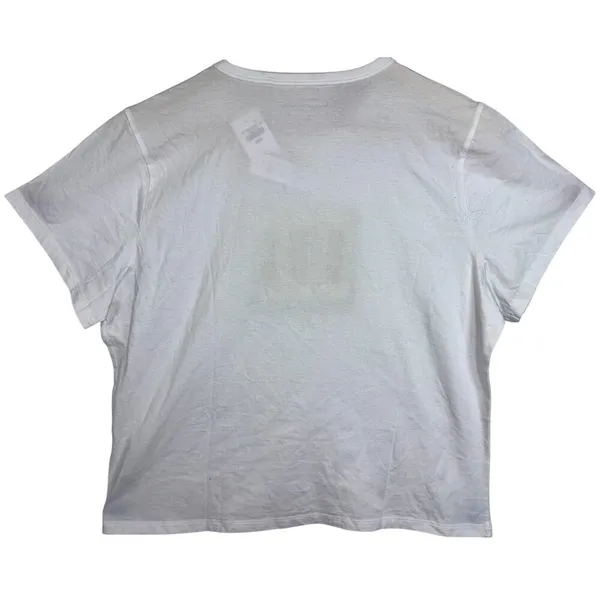 NWT Abercrombie & Fitch AF Essential White Green Yellow Short Sleeve Shirt Sz L - Image 3