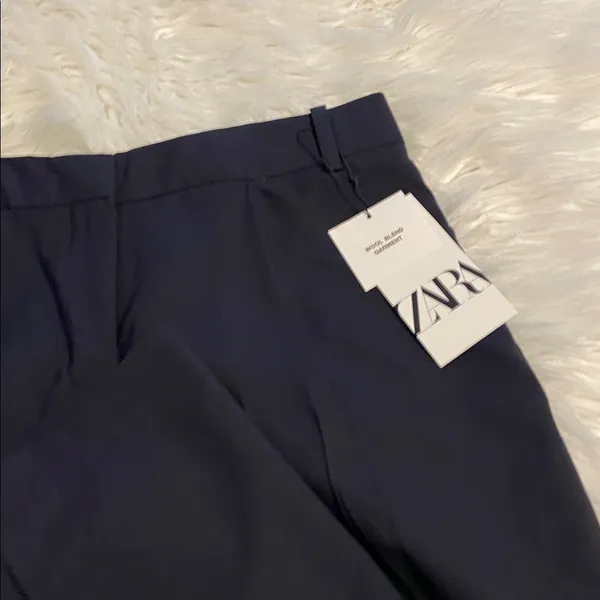 Zara Wool Blend Elegant Black Trousers size M inseam 32” waist 32” brand new - Image 8