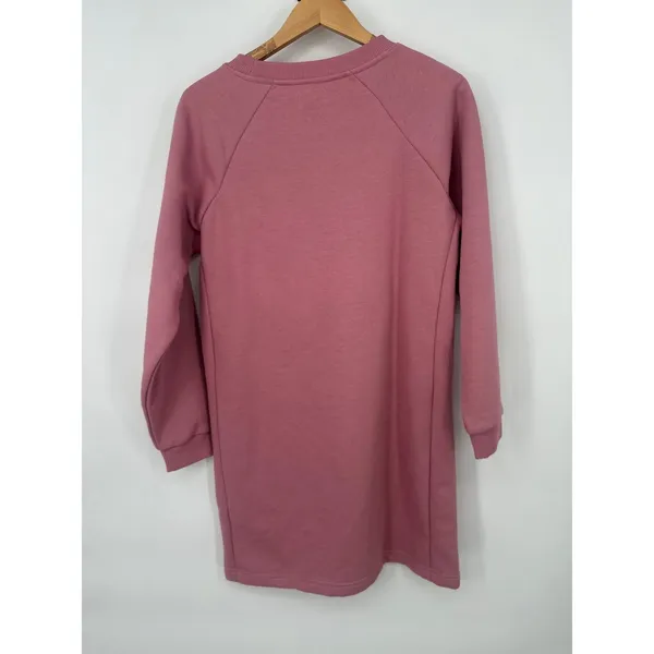 Pact Sweatshirt Dress Size M Lily‎ Desert Rose Pink Organic Cotton Fleece Line - Image 4