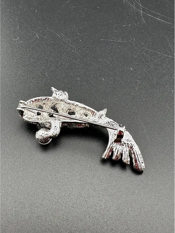 Sparkling Pave Koi Fish Brooch Pin - Image 3