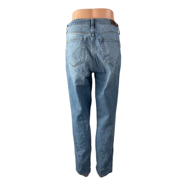 Hollister Women's Blue Medium Wash High Rise Straight Leg Denim Jeans Size 29 - Image 3