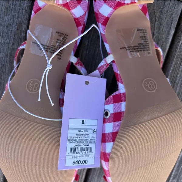 Nwt Wild Fable - Women's Lysandra Gingham Eyelet Kitten Heels - size‎ 8.5 plaid - Image 7