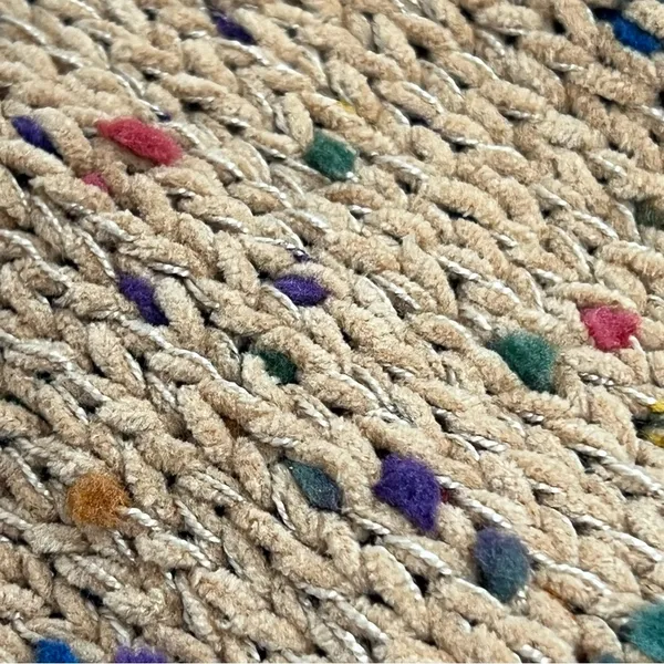 Entro women's L chunky confetti Popcorn Sweater Cardigan w/front pockets - Image 11