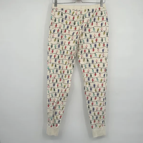 Hanna Andersson Womens Organic‎ Cotton Holiday Christmas Lights Pajama Joggers M - Image 7