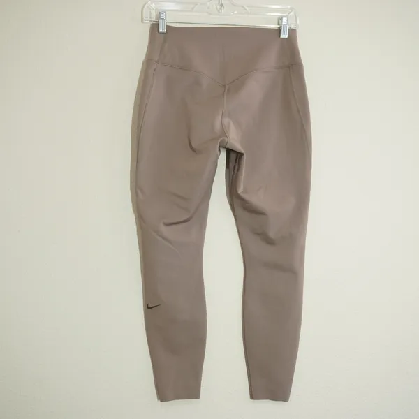Nike Women's Size Medium Universa Dri-FIT Leggings Mocha Brown High Rise Pockets - Image 4