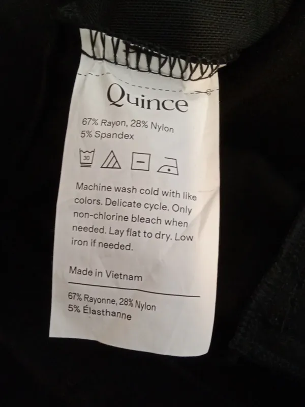 Quince Ultra Stretch Ponte Straight Leg 4 Pockets Black Office Capsule Wardrobe - Image 5