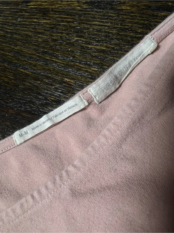 Urban Outfitters Light Pink / Mauve Ruched Long Sleeve Top Cropped Lace Medium - Image 7