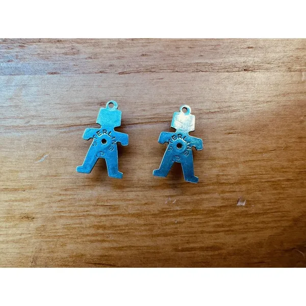 JP Sterling Silver Turquoise Pierced Earrings‎ Pendant Charm Southwestern Tribal - Image 7