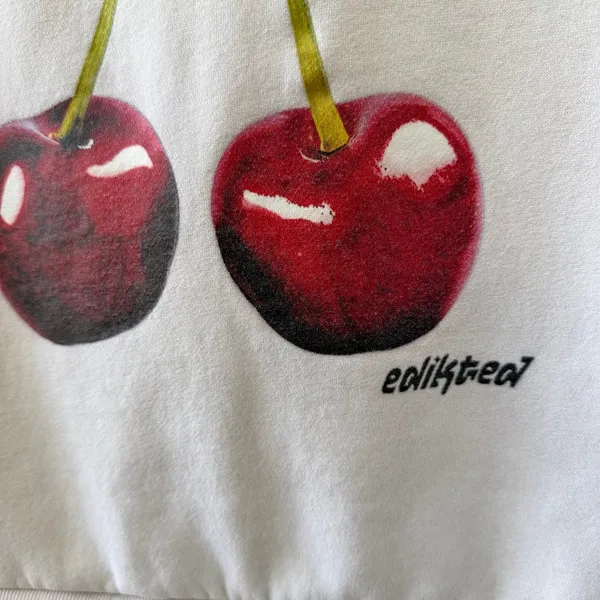 Edikted Cherry Hoodie Sweatshirt Size XS Casual Coquette Streetwear Mon Cheri - Image 3