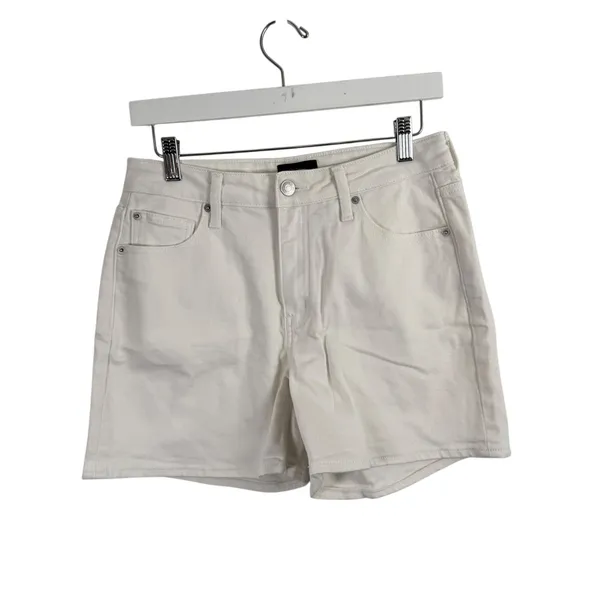 Quince Bella Stretch Vintage Denim Shorts Ghost White Organic Cotton Womens 29 - Image 2