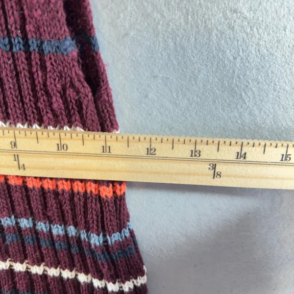 518 | Abercrombie & Fitch Sleeveless Mock Neck Sweater Tank Burgundy Striped‎ XS - Image 3