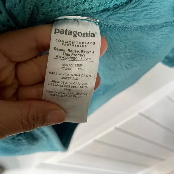 Patagonia snap T‎ fleece pullover teal jacket size small - Image 4