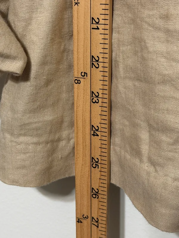 Quince 100% European Linen Blazer Size XL Neutral Khaki Driftwood Tan - Image 8