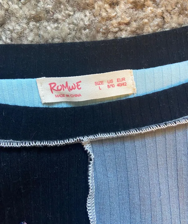 SheIn Blue Patch Long sleeve - Image 3