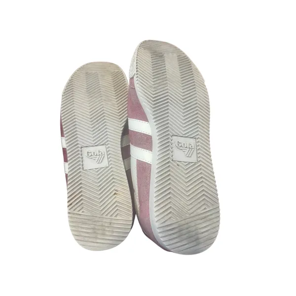 Gola Harrier Suede Sneakers Pink White Retro Trainers Women’s US 8 EU 39 - Image 6