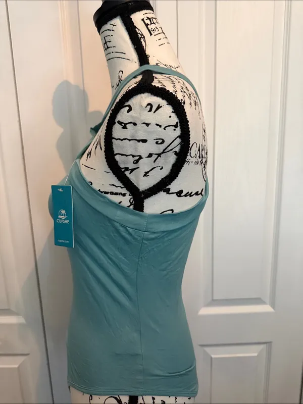 Cupshe Teal Cross-Strap Halter Bodysuit - Image 5