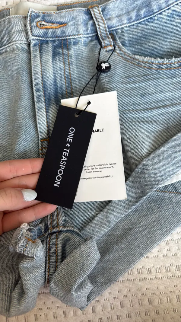 One Teaspoon NWT Denim Shorts 25 Blue - Image 5