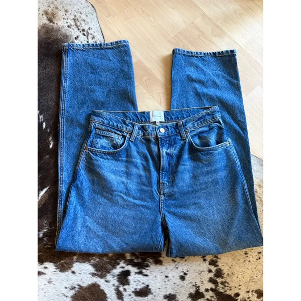 Reformation‎ Val 90s Mid Rise Straight Jeans In Pelican Size 30 - Image 3
