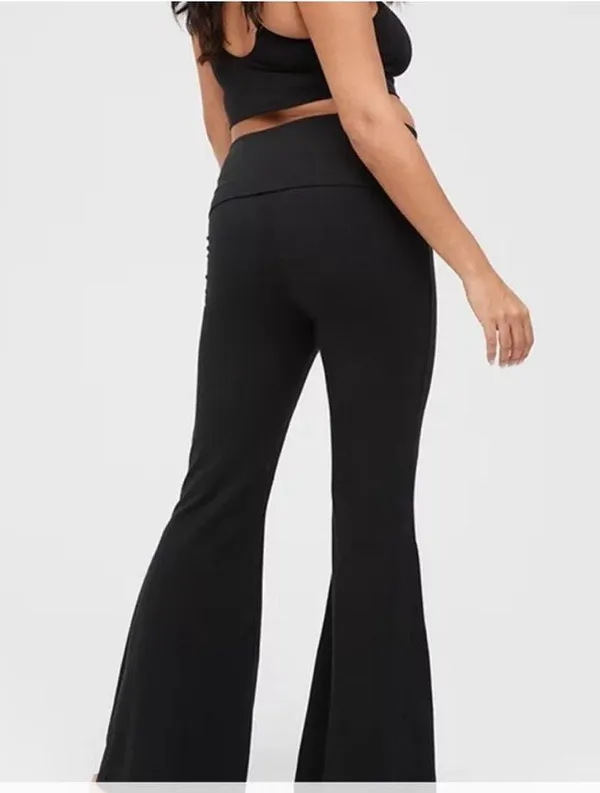 OFFLINE By Aerie OG Foldover High Waisted Super Flare Legging Size Medium - Image 3